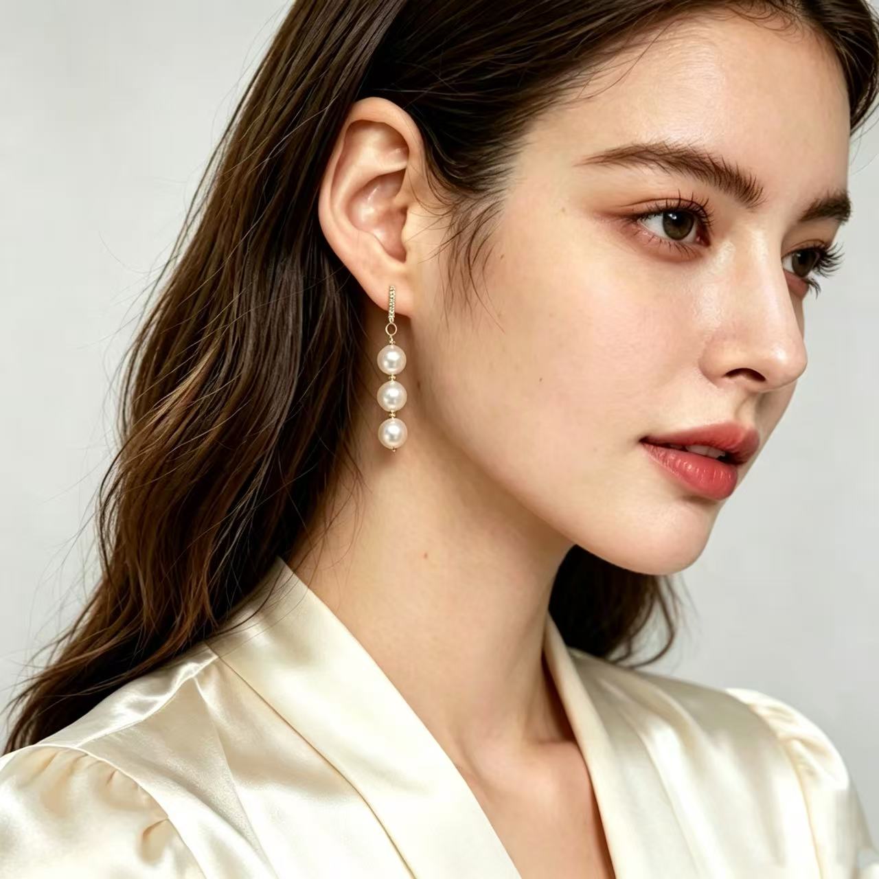 Women's Elegant Long Tassel Clip-on Earrings, No Piercing Required